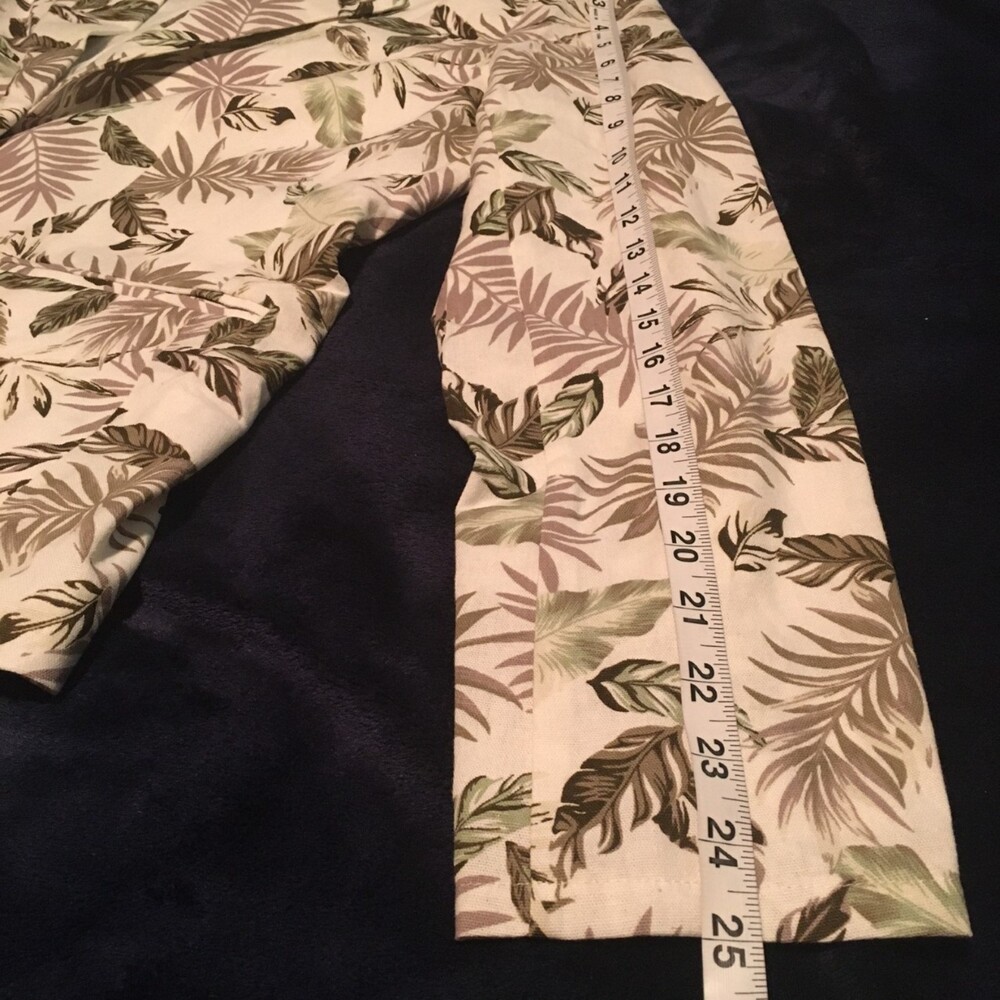 🎯3 for $30🎯  blazer Women XL cream Hawaiian Linen Blend pockets Resort Travel - Picture 6 of 7